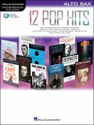 12 Pop Hits Alto Sax Book with Online Audio Access cover